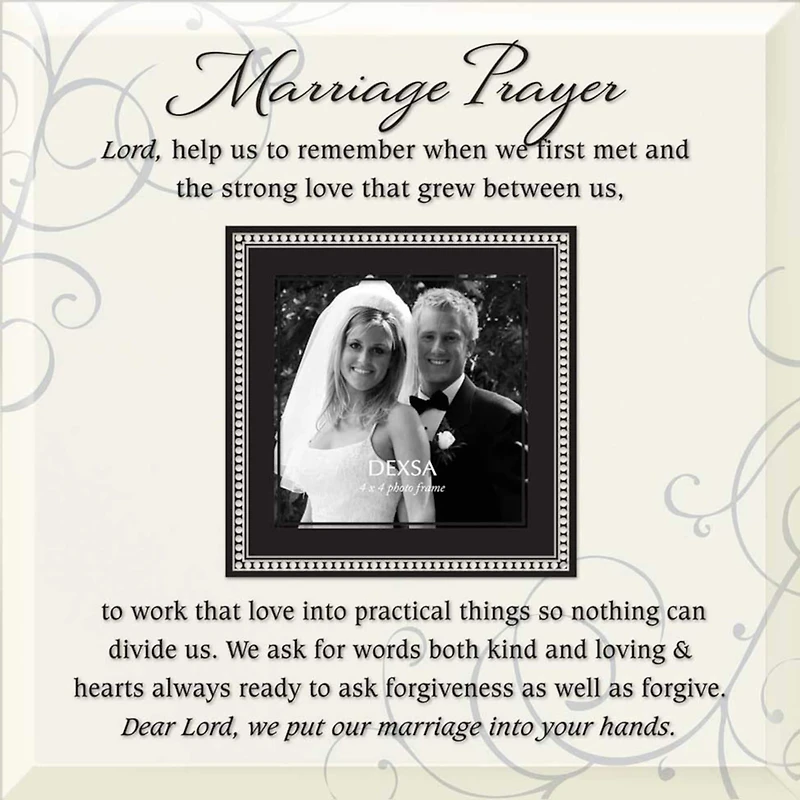 Marriage Prayer 4" x 4"  Frame with Easel
