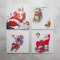 Norman Rockwell Classic Christmas Scene Canvas Prints Set, 4ct.