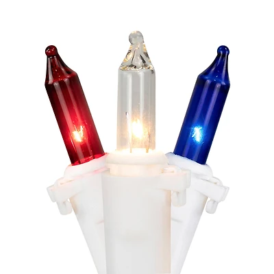 100ct. Red, White & Blue 4th of July Mini Light Set