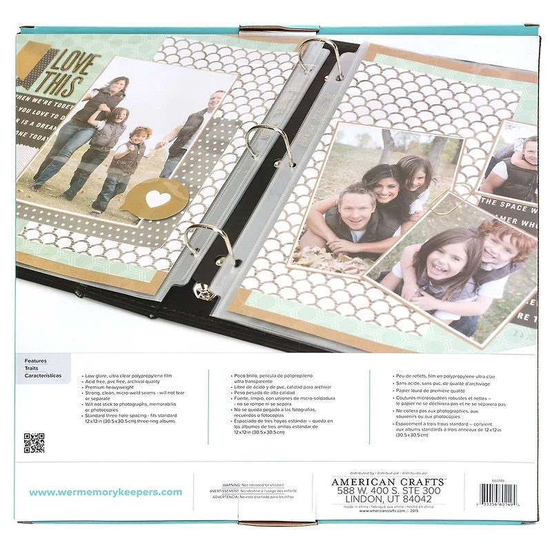 We R Memory Keepers® 12" x 12" Ring Page Protectors, 50ct.