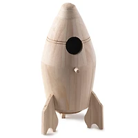 10.5" Rocket Ship Wood Birdhouse by Make Market®