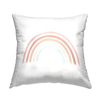 Stupell Industries Soft Pastel Rainbow Stripes Minimal Nature Throw Pillow, 18" x 18"