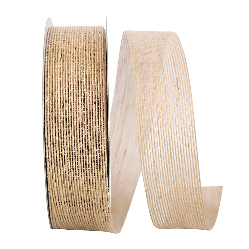 Reliant 1.5"x 25yd. Natural Brown Burlap Ribbon
