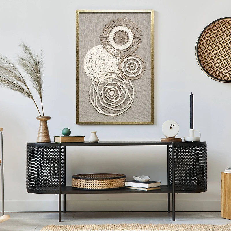 Boho Framed Paper Shadow Box Wall Art