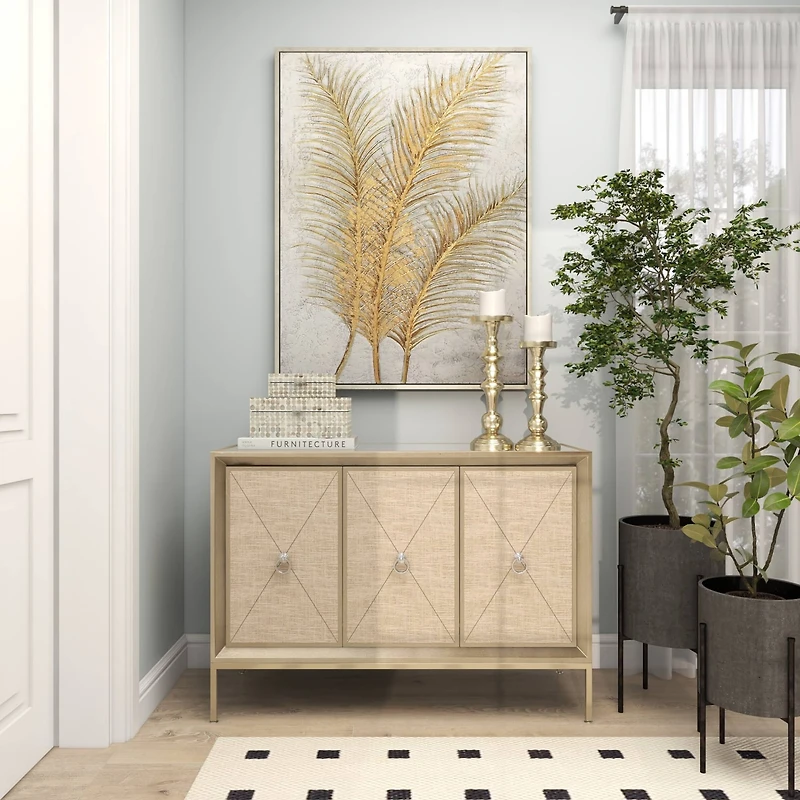 Gold Aluminum Candle Holder Set