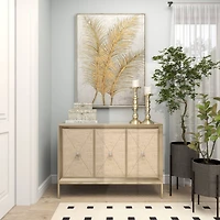 Gold Aluminum Candle Holder Set