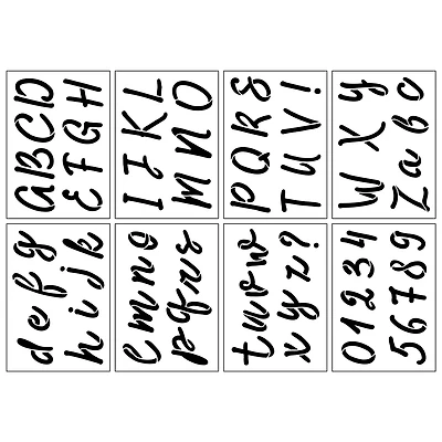 2.5" Round Script Alphabet Stencils by Craft Smart®