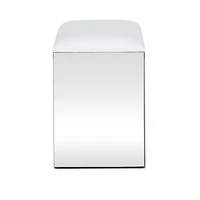 21" Silver Wood Glam Stool