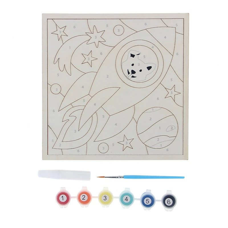 Space Wood Paint-by-Number Puzzle Kit by Creatology™