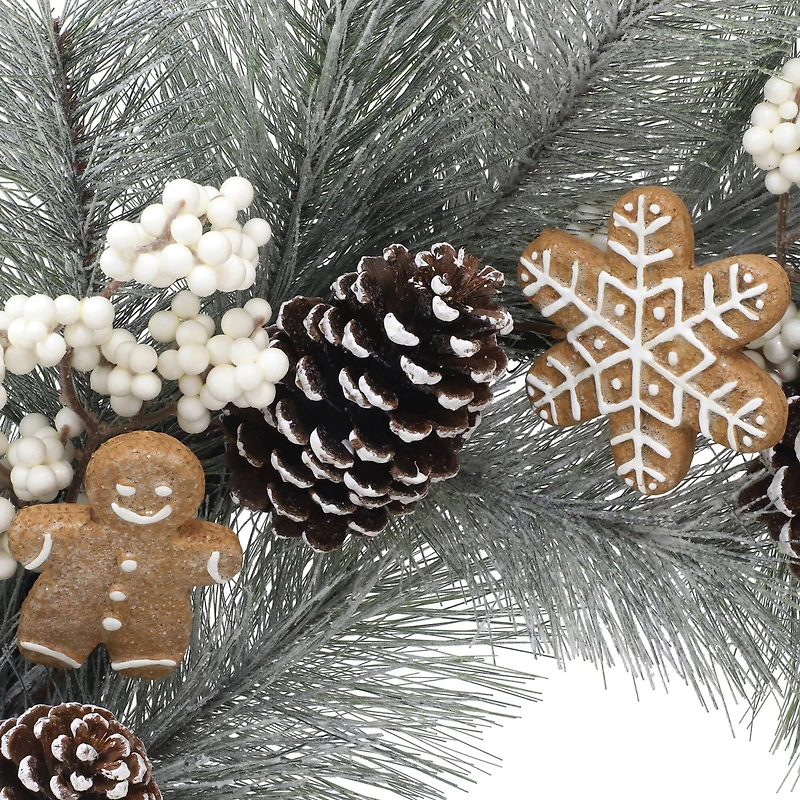 26" Gingerbread, Pinecone & Berry Wreath by Ashland®