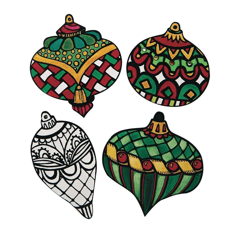 S&S® Worldwide Velvet Art Ornaments, 24ct.