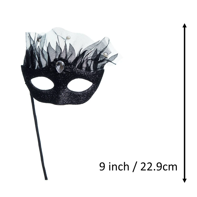 9" Black Glitter Mask Pick by Ashland®