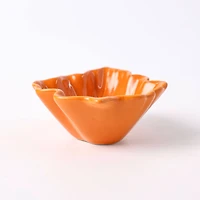 5" Orange Leaf Ceramic Bowl by Ashland®