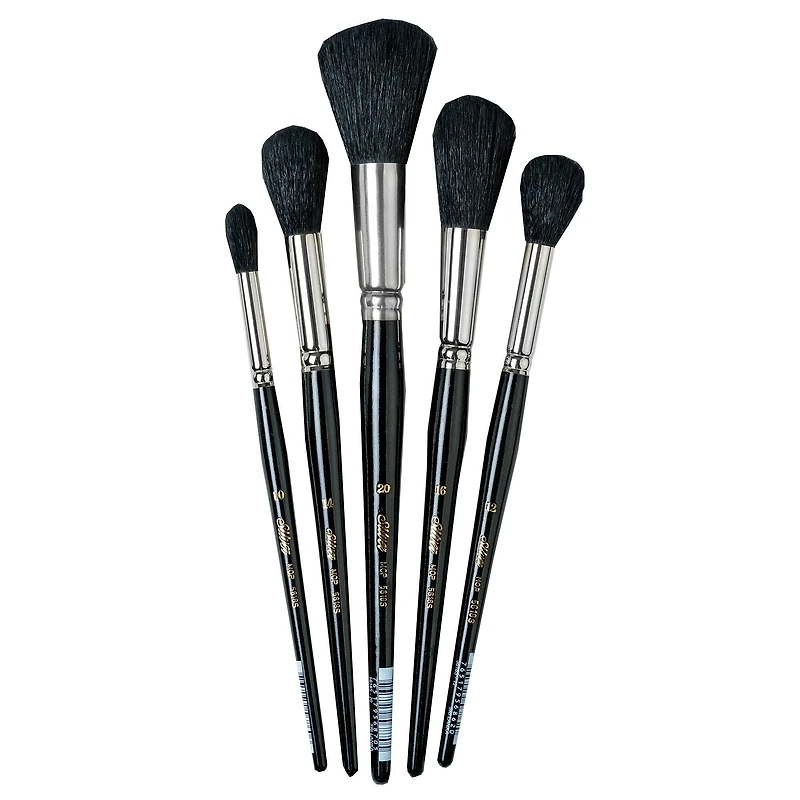 Silver Brush Limited Silver Mop™ 5 Piece Round Black Brush Set