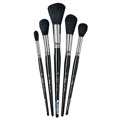 Silver Brush Limited Silver Mop™ 5 Piece Round Black Brush Set