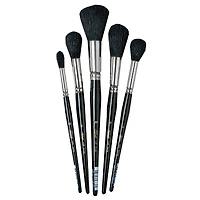Silver Brush Limited Silver Mop™ 5 Piece Round Black Brush Set
