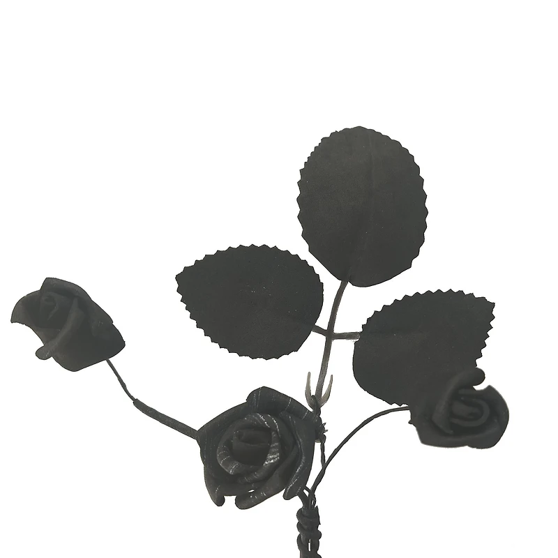 5ft. Black & White Rose Coiled Garland by Ashland®