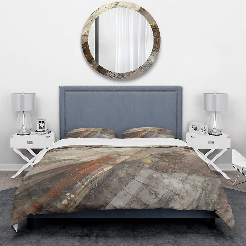 Designart 'Fire and Ice Minerals III' Geometric Bedding Set
