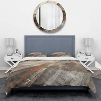 Designart 'Fire and Ice Minerals III' Geometric Bedding Set