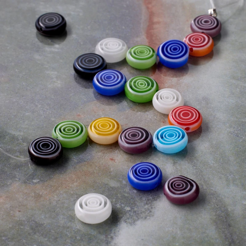 Mix Lampwork Glass Coin Beads by Bead Landing™