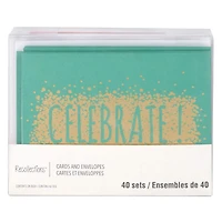 Gold Celebrate Cards & Envelopes by Recollections™, 4.25" x 5.5"