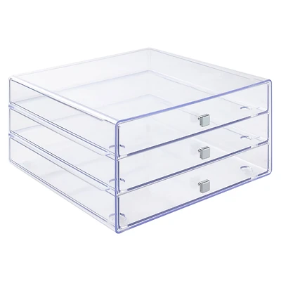 4 Pack: Clear 3-Drawer Organizer by Simply Tidy™