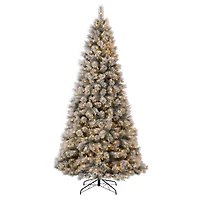 9ft. Pre-Lit Artificial Spruce Christmas Tree, Warm White LED Lights