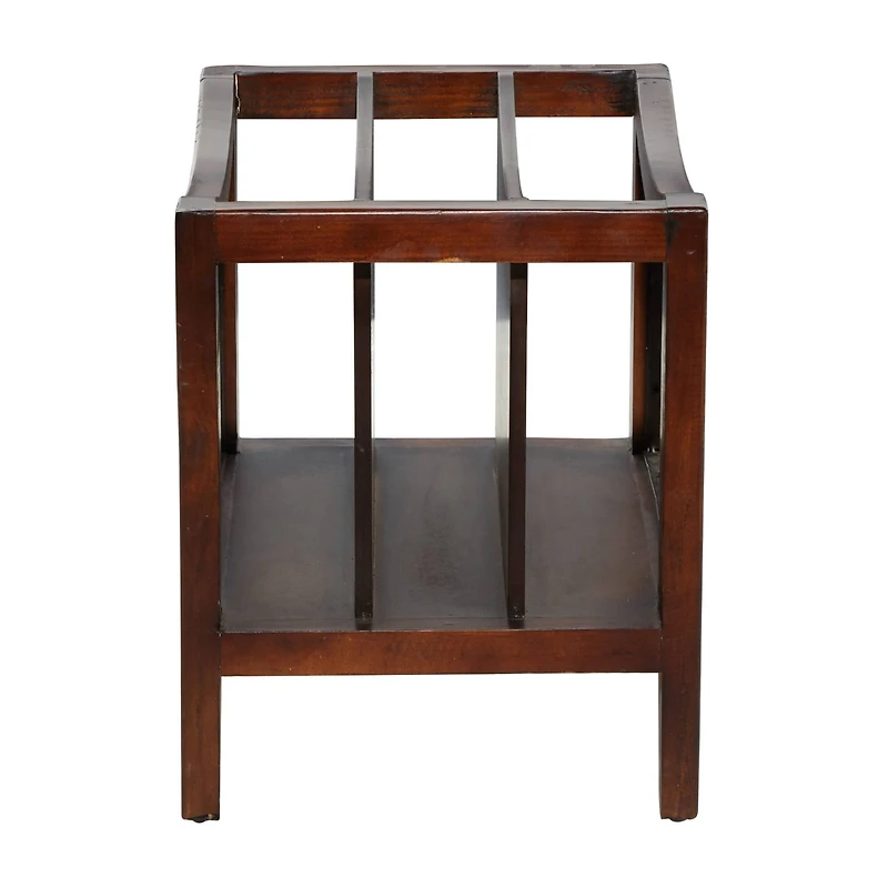 Brown Wood Traditional Magazine Rack Holder