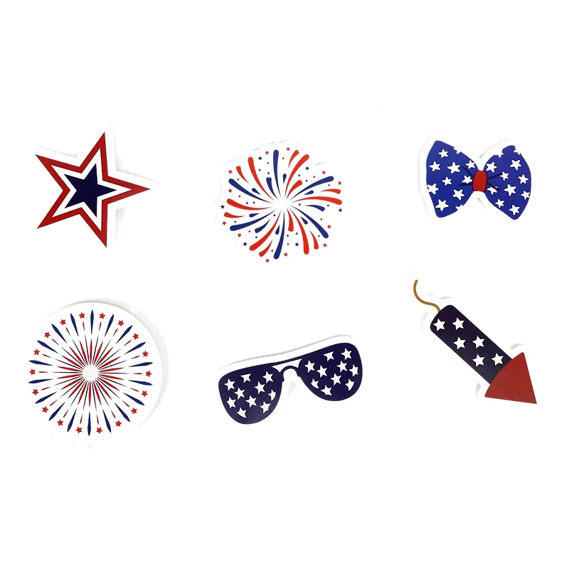 Red, White & Blue Vinyl Die-Cut Stickers by Recollections™