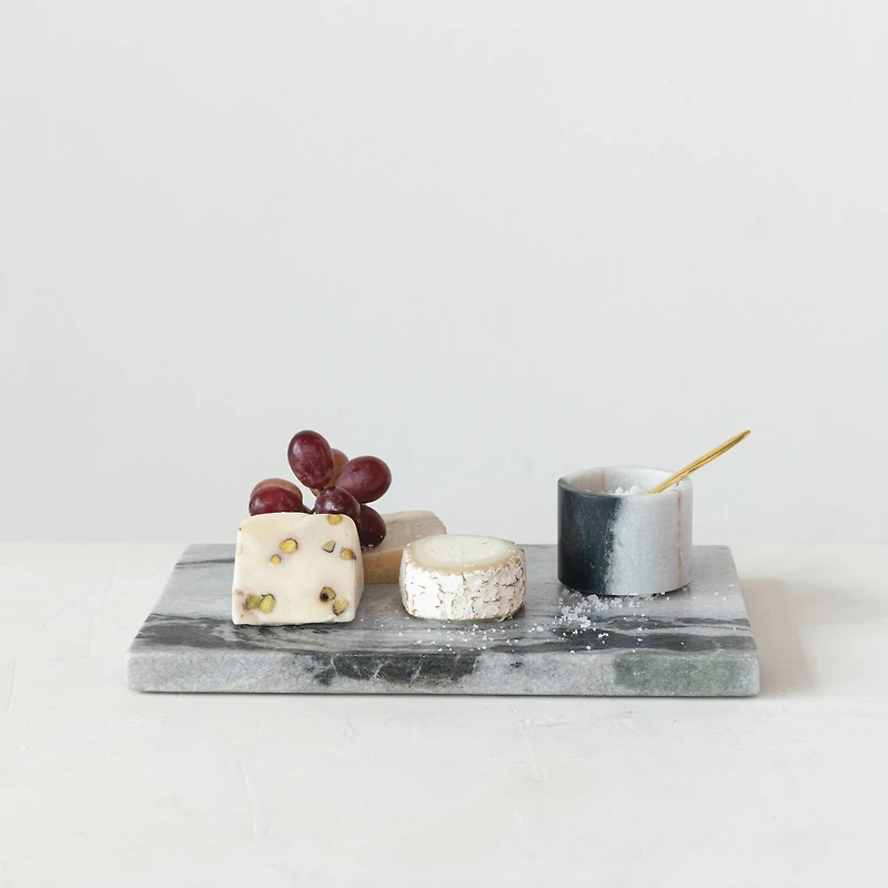 Hello Honey 12" x 8" Black Marble Cheese Board