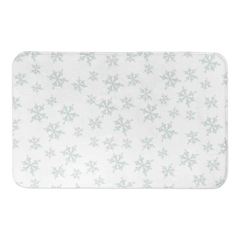 Snowflake Pattern 21" x 34" Bath Mat