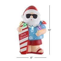10" Ceramic Beach Santa