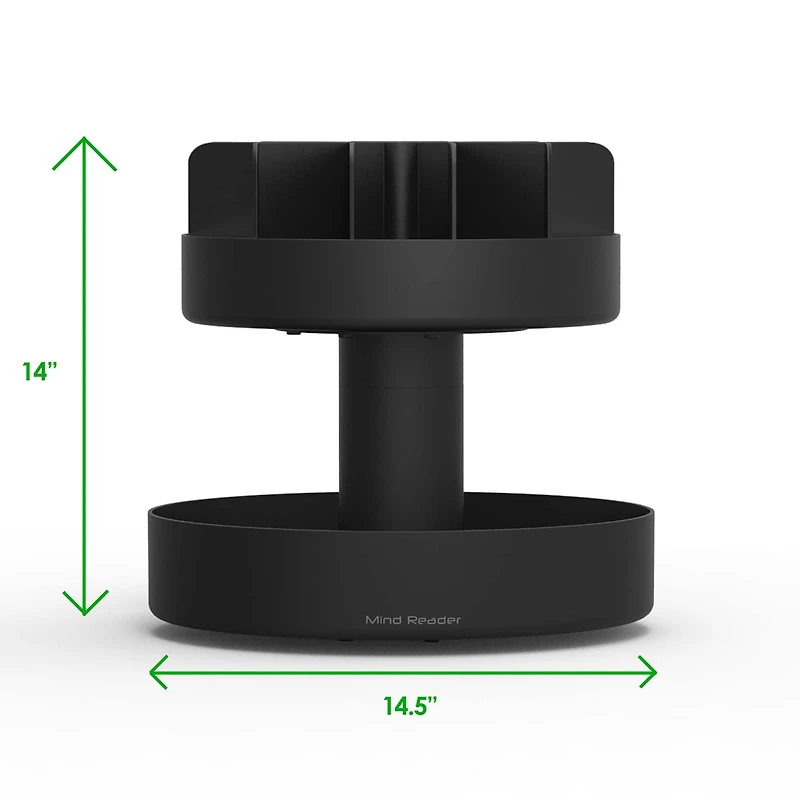 Mind Reader 2-Tier Lazy Susan Granola Bar and Snack Organizer