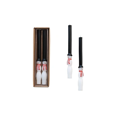 Hello Honey® 10" Unscented Snowman Taper Candles Set