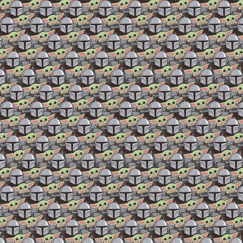 Camelot Fabrics Star Wars Mandalorian Stickers Cotton Precut Fabric Bundle