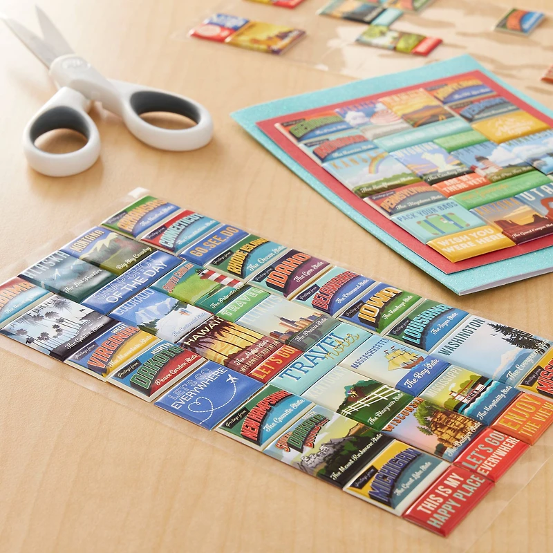 12 Pack: State Travel Photo Puffy Stickers by Recollections™