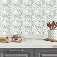 RoomMates White Tin Peel & Stick Tile Backsplash StickTiles®