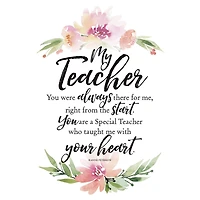 My Teacher Woodland Grace Series Plaque with Easel