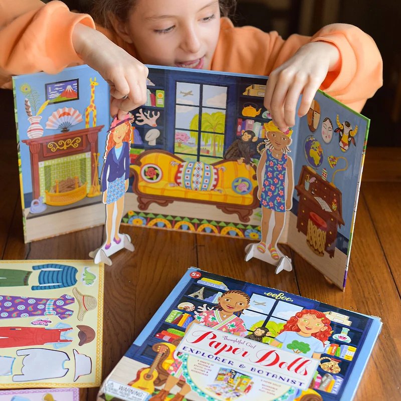 eeBoo Explorer & Botanist Paper Doll Set