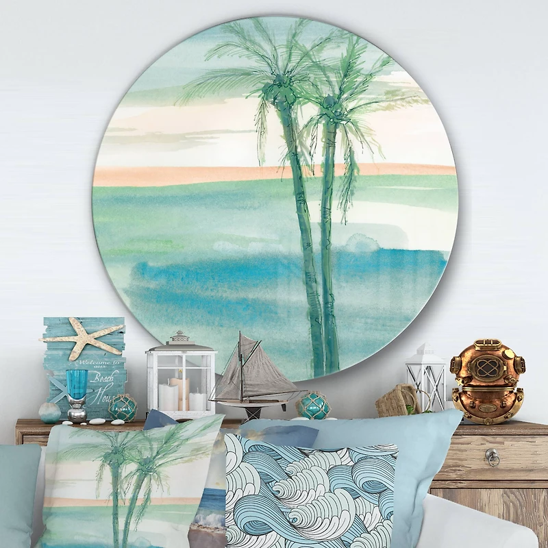 Designart - Peaceful Dusk II Tropical