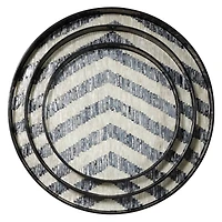 Black Mother of Pearl Modern Tray Set