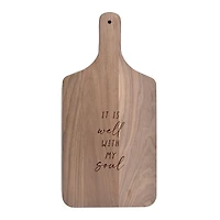 17" Well with My Soul Walnut Paddle Cutting Board