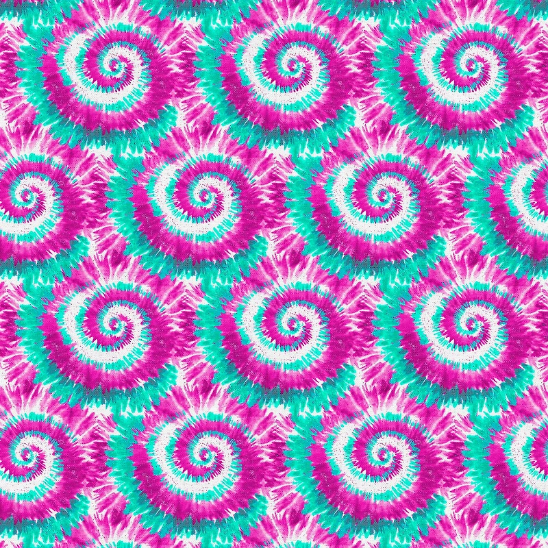 Fabric Editions Pink & Turquoise Tie Dye Cotton Fabric