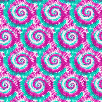 Fabric Editions Pink & Turquoise Tie Dye Cotton Fabric