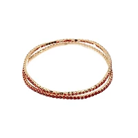 Crystal Lane DIY Gold & Light Siam Rhinestones Bracelets, 2ct.