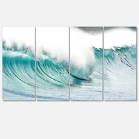 Designart - Massive Blue Waves Breaking Beach