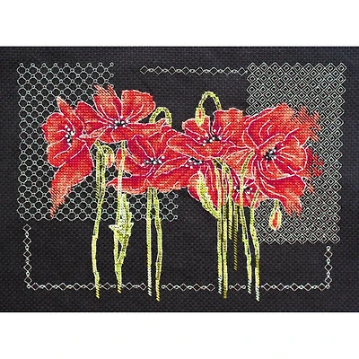 Abris Art Poppies Cross Stitch Kit