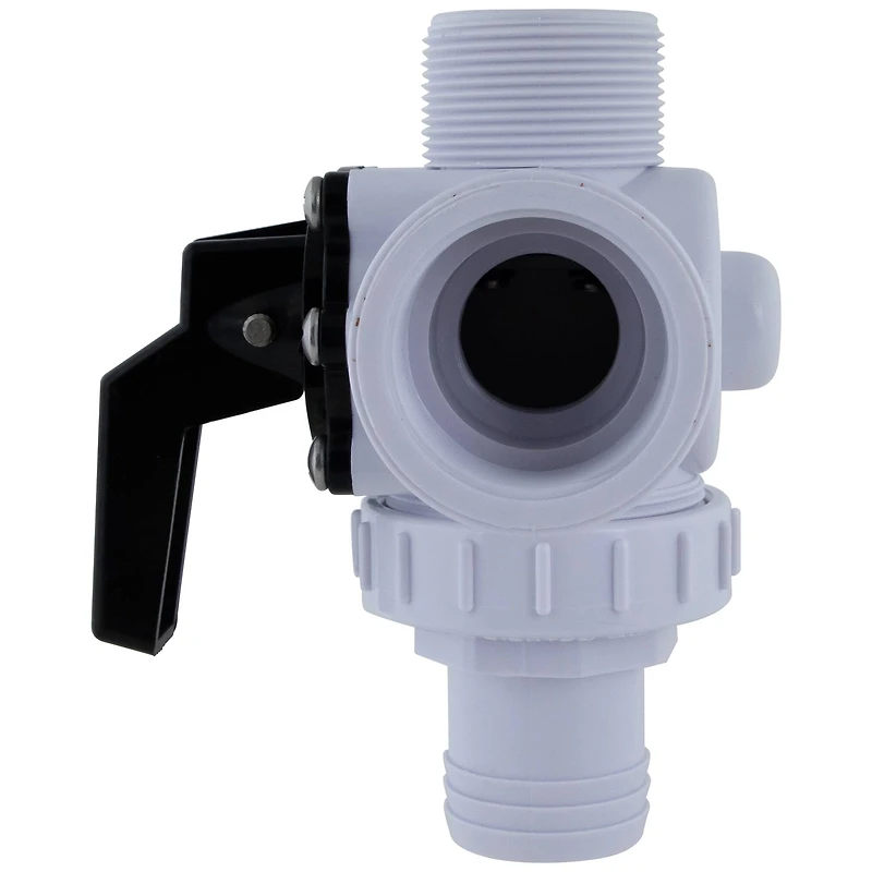 Swim Central 6.25" White HydroTools Swimming Pool & Spa Standard Right Outlet 3-Way Ball Valve