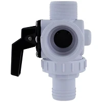 Swim Central 6.25" White HydroTools Swimming Pool & Spa Standard Right Outlet 3-Way Ball Valve