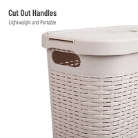 Mind Reader 40L Hamper Laundry Basket with Cutout Handles, 3-Pack